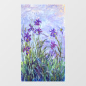 Claude Monet - Lilac Irises / Iris Mauves Fensteraufkleber (Blatt)