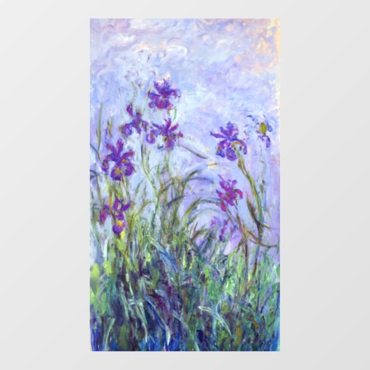 Claude Monet - Lilac Irises / Iris Mauves Fensteraufkleber (Blatt)
