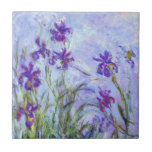 Claude Monet - Lilac Irises / Iris Mauves Fliese<br><div class="desc">Lilac Irises / Iris Mauves - Claude Monet,  1914-1917</div>