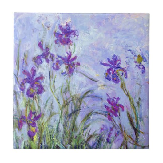 Claude Monet - Lilac Irises / Iris Mauves Fliese (Vorderseite)