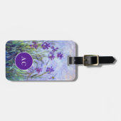 Claude Monet - Lilac Irises / Iris Mauves Gepäckanhänger (Vorderseite horizontal)