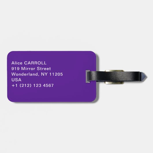 Claude Monet - Lilac Irises / Iris Mauves Gepäckanhänger (Rückseite horizontal)