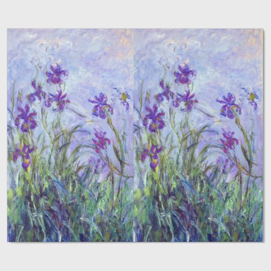 Claude Monet - Lilac Irises / Iris Mauves Geschenkpapier (Flach)