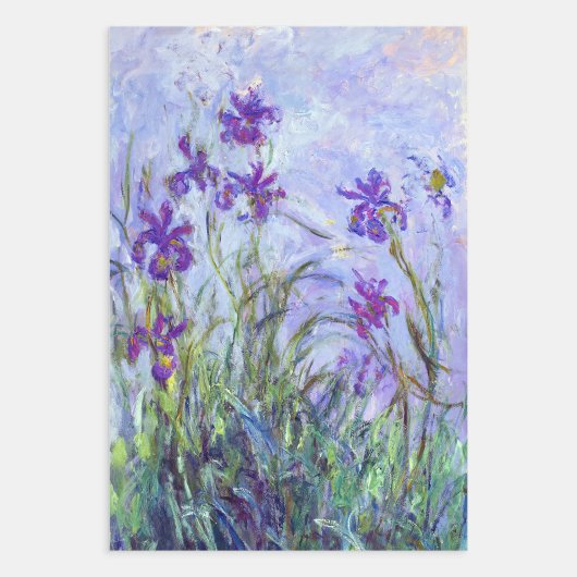 Claude Monet - Lilac Irises / Iris Mauves Geschenkpapier Set