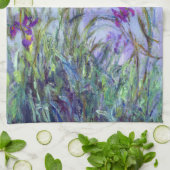 Claude Monet - Lilac Irises / Iris Mauves Geschirrtuch (Gefaltet)