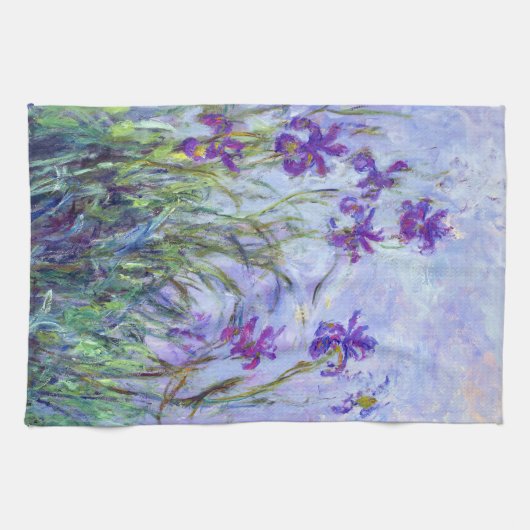 Claude Monet - Lilac Irises / Iris Mauves Geschirrtuch (Horizontal)