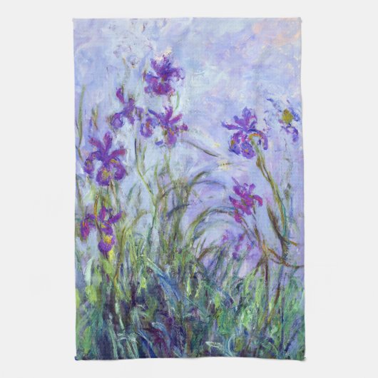 Claude Monet - Lilac Irises / Iris Mauves Geschirrtuch (Vertikal)