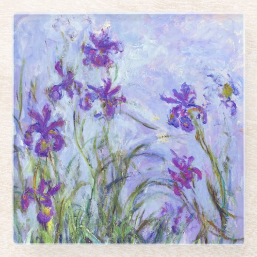 Claude Monet - Lilac Irises / Iris Mauves Glasuntersetzer (Vorderseite)
