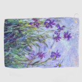 Claude Monet - Lilac Irises / Iris Mauves Golfhandtuch (Horizontal)
