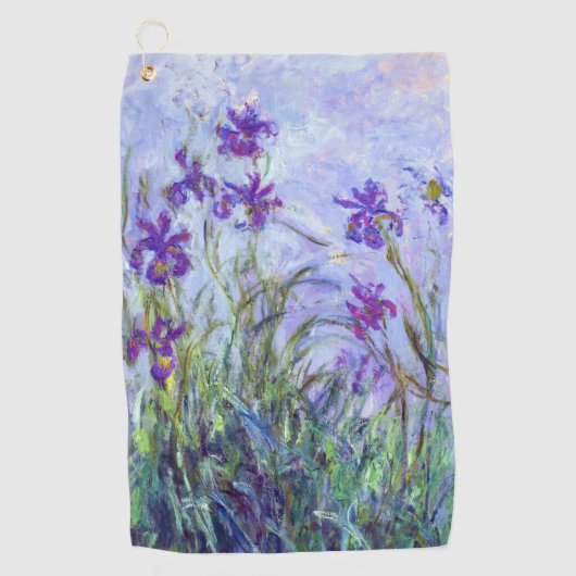 Claude Monet - Lilac Irises / Iris Mauves Golfhandtuch (Vorderseite)