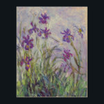 Claude Monet - Lilac Irises / Iris Mauves Holzdruck<br><div class="desc">Lilac Irises / Iris Mauves - Claude Monet,  1914-1917</div>