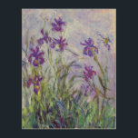 Claude Monet - Lilac Irises / Iris Mauves Holzdruck<br><div class="desc">Lilac Irises / Iris Mauves - Claude Monet,  1914-1917</div>