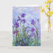 Claude Monet - Lilac Irises / Iris Mauves Karte (Gelbe Blume)