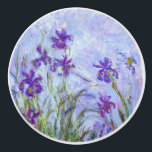 Claude Monet - Lilac Irises / Iris Mauves Keramikknauf<br><div class="desc">Lilac Irises / Iris Mauves - Claude Monet,  1914-1917</div>