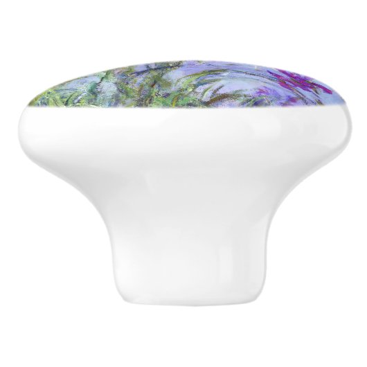 Claude Monet - Lilac Irises / Iris Mauves Keramikknauf (Seitenansicht)