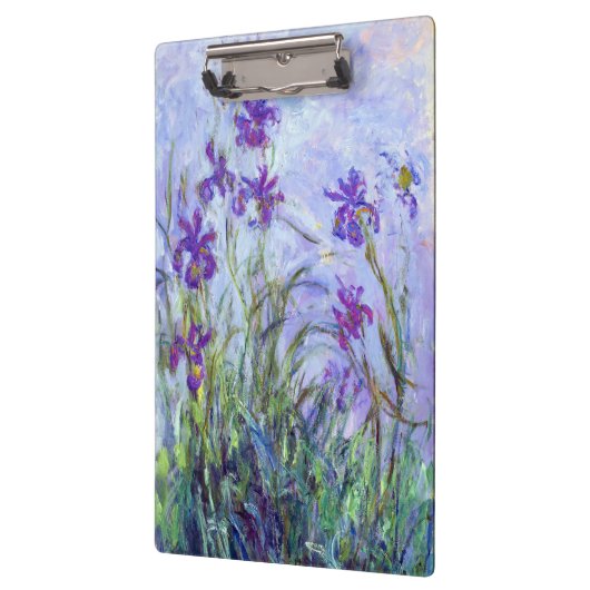 Claude Monet - Lilac Irises / Iris Mauves Klemmbrett (Links)