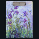 Claude Monet - Lilac Irises / Iris Mauves Klemmbrett<br><div class="desc">Lilac Irises / Iris Mauves - Claude Monet,  1914-1917</div>