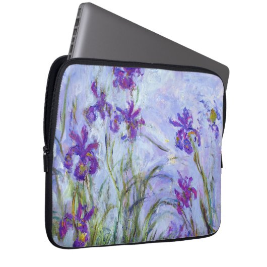 Claude Monet - Lilac Irises / Iris Mauves Laptopschutzhülle (Vorne Rechts)