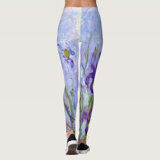 Claude Monet - Lilac Irises / Iris Mauves Leggings (Rückseite)