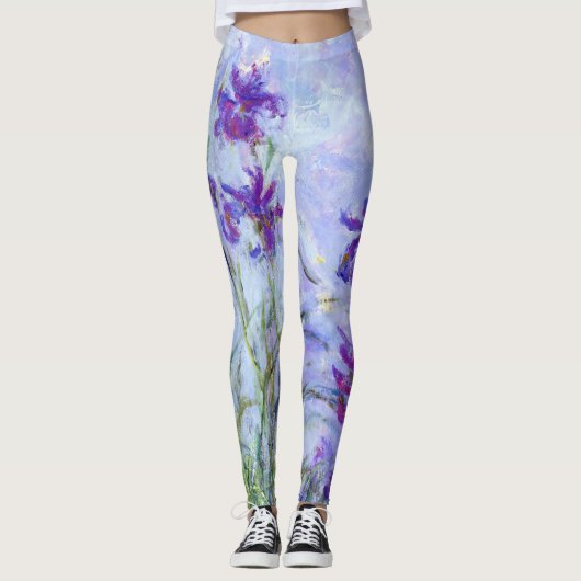 Claude Monet - Lilac Irises / Iris Mauves Leggings (Vorderseite)