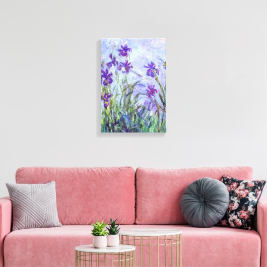 Claude Monet - Lilac Irises / Iris Mauves Leinwanddruck (Insitu (Wohnzimmer))
