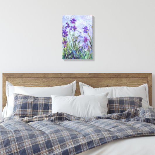 Claude Monet - Lilac Irises / Iris Mauves Leinwanddruck (Insitu (Schlafzimmer))