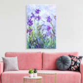 Claude Monet - Lilac Irises / Iris Mauves Leinwanddruck (Insitu (Wohnzimmer))