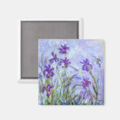 Claude Monet - Lilac Irises / Iris Mauves Magnet (Vorderseite/Rückseite)