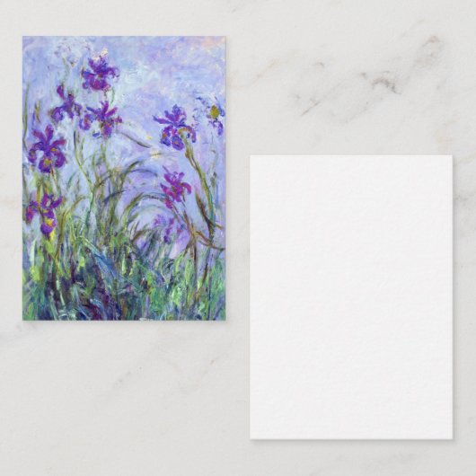 Claude Monet - Lilac Irises / Iris Mauves Mitteilungskarte (Vorne/Hinten)