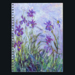 Claude Monet - Lilac Irises / Iris Mauves Notizblock<br><div class="desc">Lilac Irises / Iris Mauves - Claude Monet,  1914-1917</div>