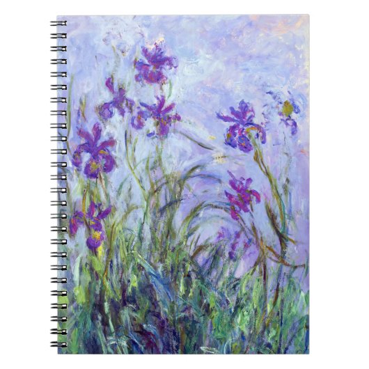 Claude Monet - Lilac Irises / Iris Mauves Notizblock (Vorderseite)
