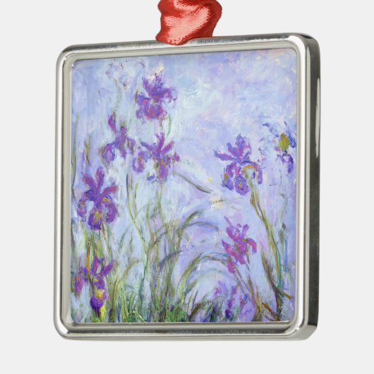 Claude Monet - Lilac Irises / Iris Mauves Ornament Aus Metall (Links)