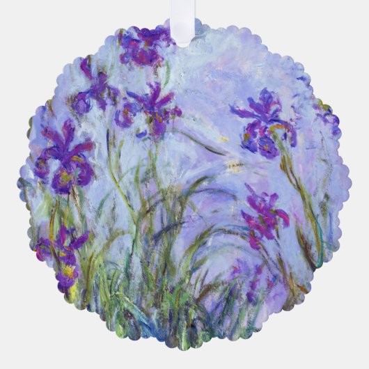 Claude Monet - Lilac Irises / Iris Mauves Ornament Karte (Vorderseite)
