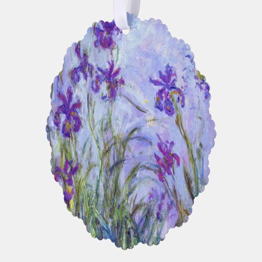 Claude Monet - Lilac Irises / Iris Mauves Ornament Karte (Links)