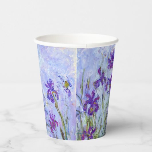 Claude Monet - Lilac Irises / Iris Mauves Pappbecher (Rechts)