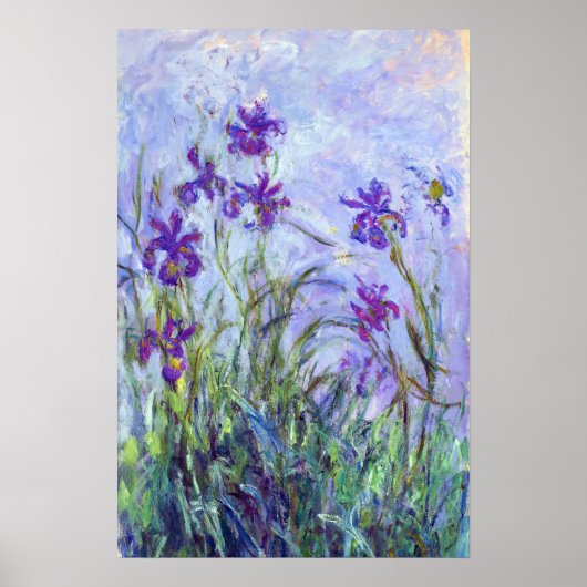 Claude Monet - Lilac Irises / Iris Mauves Poster (Vorne)