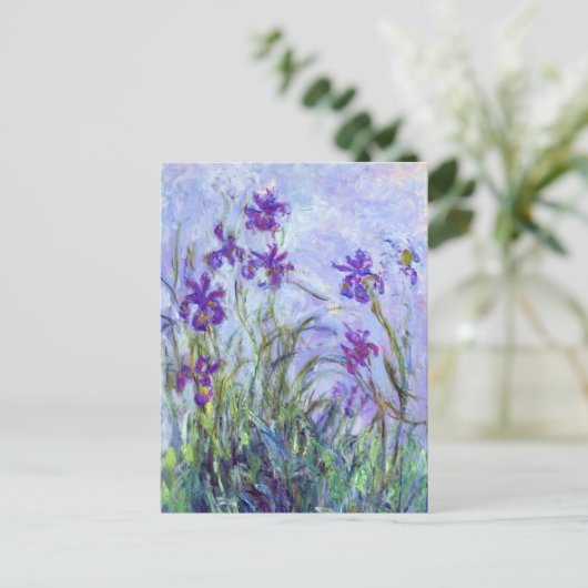 Claude Monet - Lilac Irises / Iris Mauves Postkarte (Stehend Vorderseite)