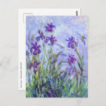 Claude Monet - Lilac Irises / Iris Mauves Postkarte<br><div class="desc">Lilac Irises / Iris Mauves - Claude Monet,  1914-1917</div>