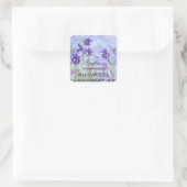 Claude Monet - Lilac Irises / Iris Mauves Quadratischer Aufkleber (Tasche)
