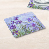 Claude Monet - Lilac Irises / Iris Mauves Rechteckiger Pappuntersetzer (angewinkelt)