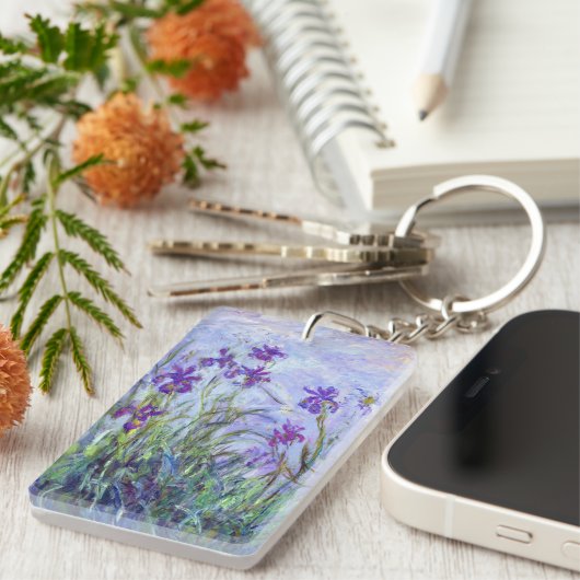 Claude Monet - Lilac Irises / Iris Mauves Schlüsselanhänger (Vorderseite rechts)