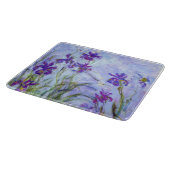 Claude Monet - Lilac Irises / Iris Mauves Schneidebrett (Ecke)