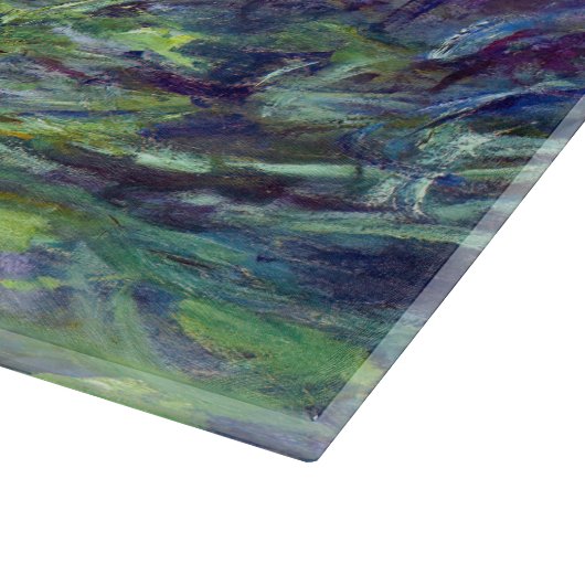 Claude Monet - Lilac Irises / Iris Mauves Schneidebrett (Ecke)