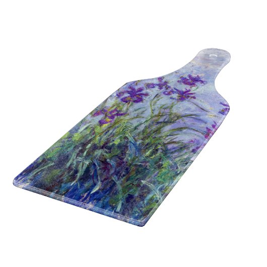 Claude Monet - Lilac Irises / Iris Mauves Schneidebrett (Ecke)