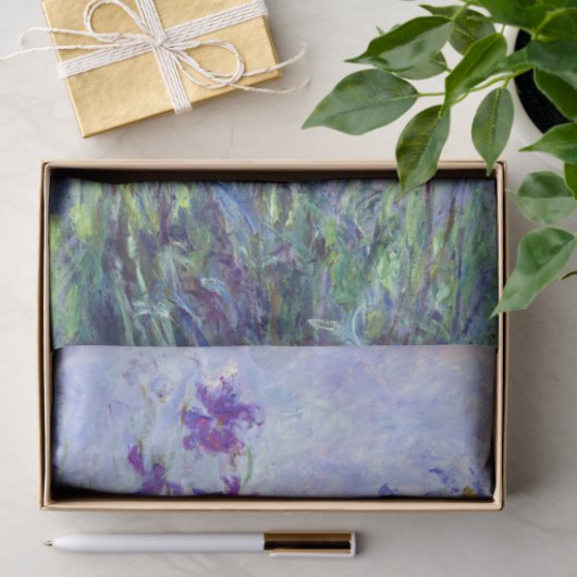 Claude Monet - Lilac Irises / Iris Mauves Seidenpapier (Geschenk)