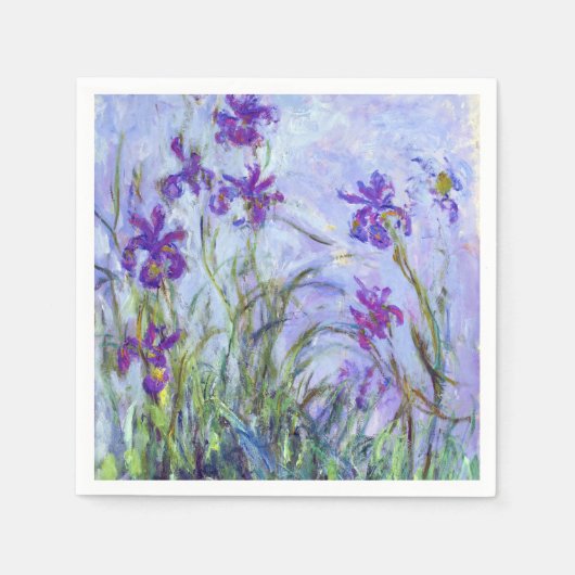 Claude Monet - Lilac Irises / Iris Mauves Serviette (Vorderseite)
