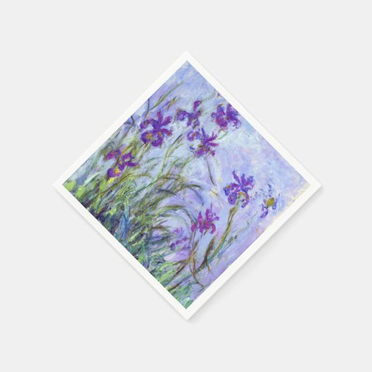 Claude Monet - Lilac Irises / Iris Mauves Serviette (Ecke)