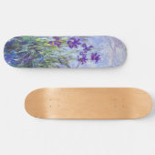 Claude Monet - Lilac Irises / Iris Mauves Skateboard (Horizontal)