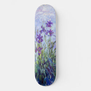 Claude Monet - Lilac Irises / Iris Mauves Skateboard