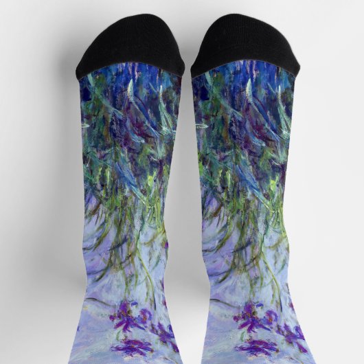 Claude Monet - Lilac Irises / Iris Mauves Socken (Oben)